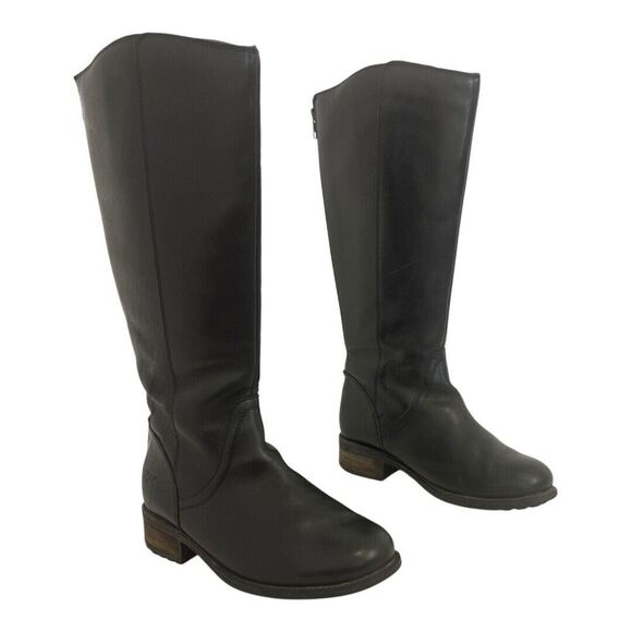 Ugg Women’s Size 7 Black Seldon Leather Zip Back Riding Boots 1006038 - Picture 1 of 8
